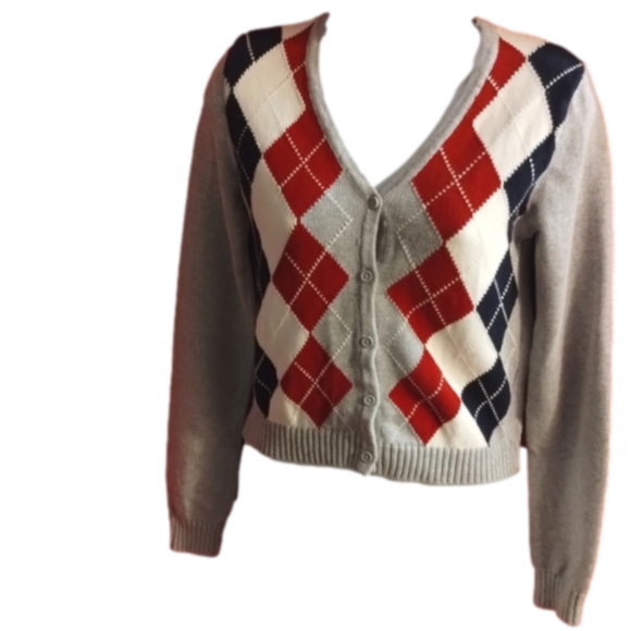 Brandy Melville Sweaters - John Galt argyle button up sweater size small